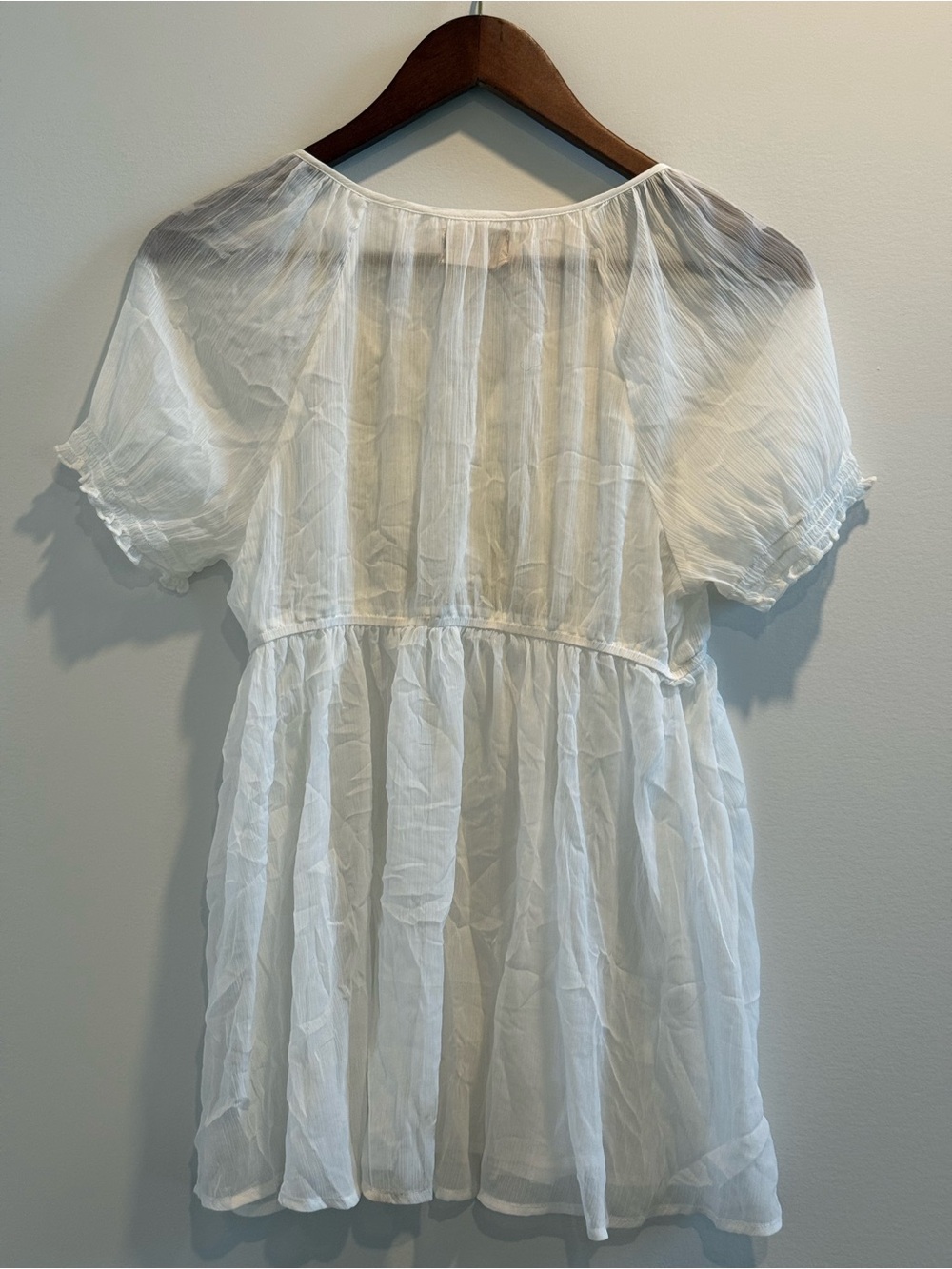 vintage Y2K Mudd brand white milkmaid babydoll top - Picture 5 of 7